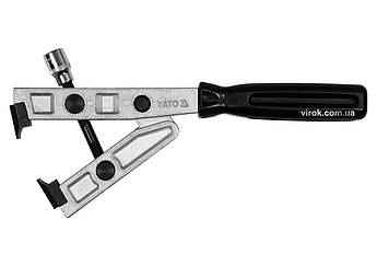 Щипці для затягування стрічкових металевих хомутів YATO : 3/8", L = 270 мм, діапазон — 0-40 мм [5/20]