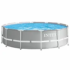 Басейн каркасний Intex 26718 розмір 366x122см, об'єм 10685л (картриджний фільтр-насос, драбина), фото 4