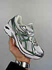 Жіночі кросівки Asics GT-2160 текстильні Асікс зі шкіряними вставками білі із зеленим, фото 2