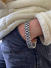 Чоловічий срібний браслет на руку "Марк" Широкий браслет для чоловіків срібло 925 проби, фото 4