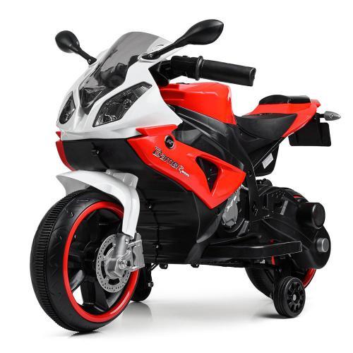 Дитячий електромотоцикл Bambi Racer M 4103-1-3 Червоно-білий, фото 1