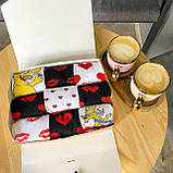 Бокс чоловічих шкарпеток 40-45 р на 9 пар в подарунковій крафтовій коробці із стрічкою, фото 9