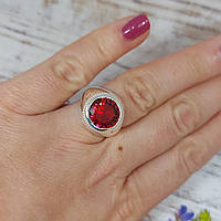 Перстень, печатка с большим камнем, кольцо серебро 925