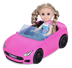 Дитяча ігрова машинка з лялькою та песиком для дітей від 3х років.