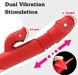 Телескопічний вібратор "Hot" з обертанням та нагріванням, фото 2