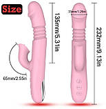 Телескопічний вібратор "Hot" з обертанням та нагріванням, фото 7