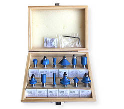 Набір фрез для ручного фрезера 12 шт.