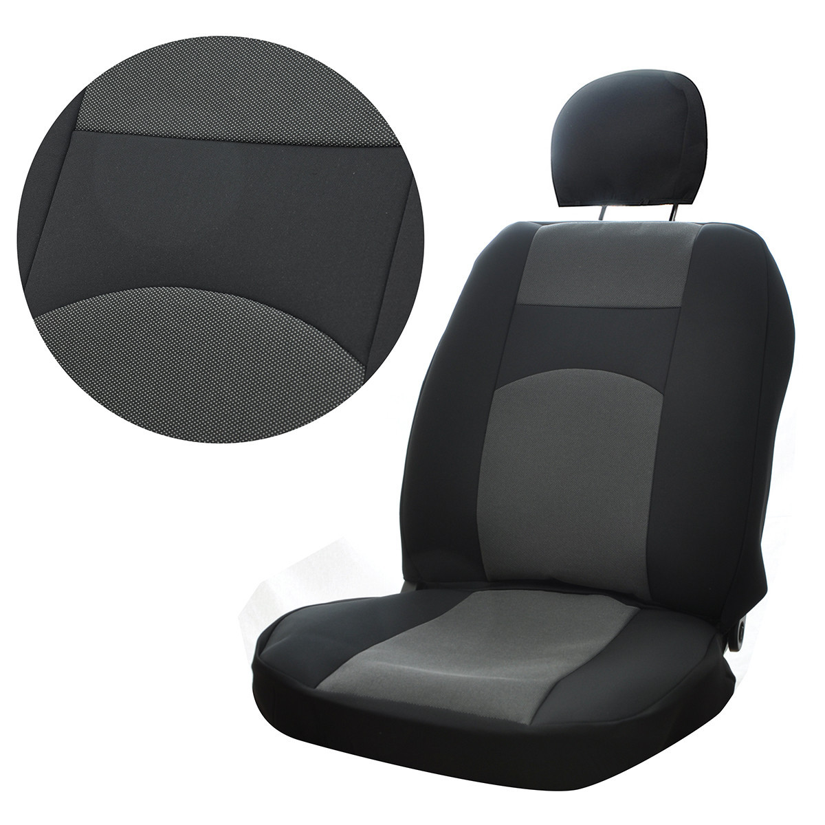 Чохли салону автомобіля Універсальні комплект Сірі B-MAX "Авто Свет" з підголівниками, фото 1