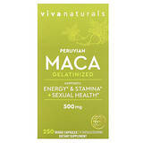 Viva Naturals, Peruvian Maca Gelatinized , 500 mg , 250 Veggie Capsules Киев