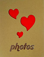 Фотоальбом на 100 фотографий размером 10х15 см, сердце.