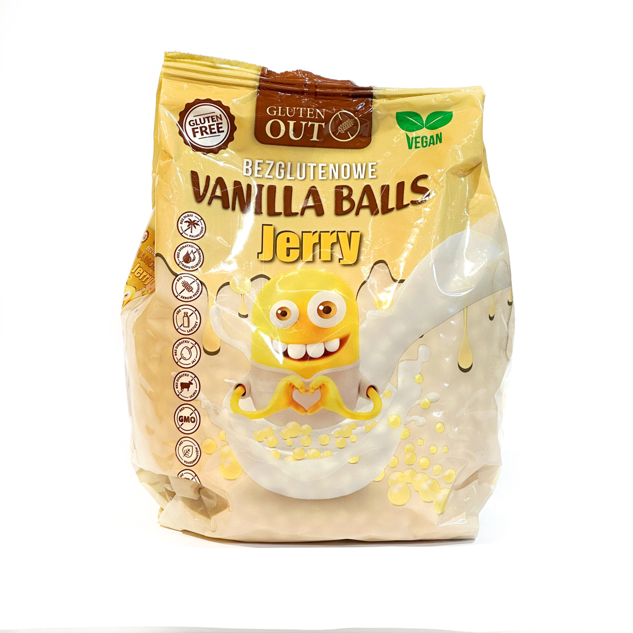 Сніданки хрусткі кульки ванільні без глютену та без лактози 375г Jerry, фото 1