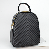 Рюкзак жіночий шкіряний міський Virginia Conti 03354 невеликий чорний