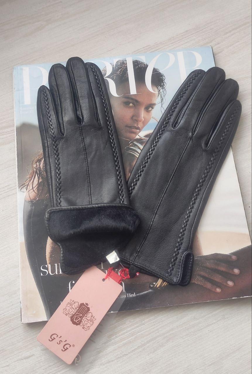 Жіночі лайкові рукавички Gsg black