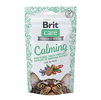 Ласощі для котів Brit Care Crunchy Cracker Calming 50 г - курка, котяча м’ята і ягоди годжі