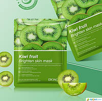 Тканевая маска для обличчя з екстрактом ківі Bioaqua Kiwi Fruit Brighten Skin Mask