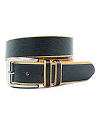 Шкіряний чоловічий ремінь Чорний 4 х 110,115,120 см Weatro lmn-tur-40k-0015, фото 3