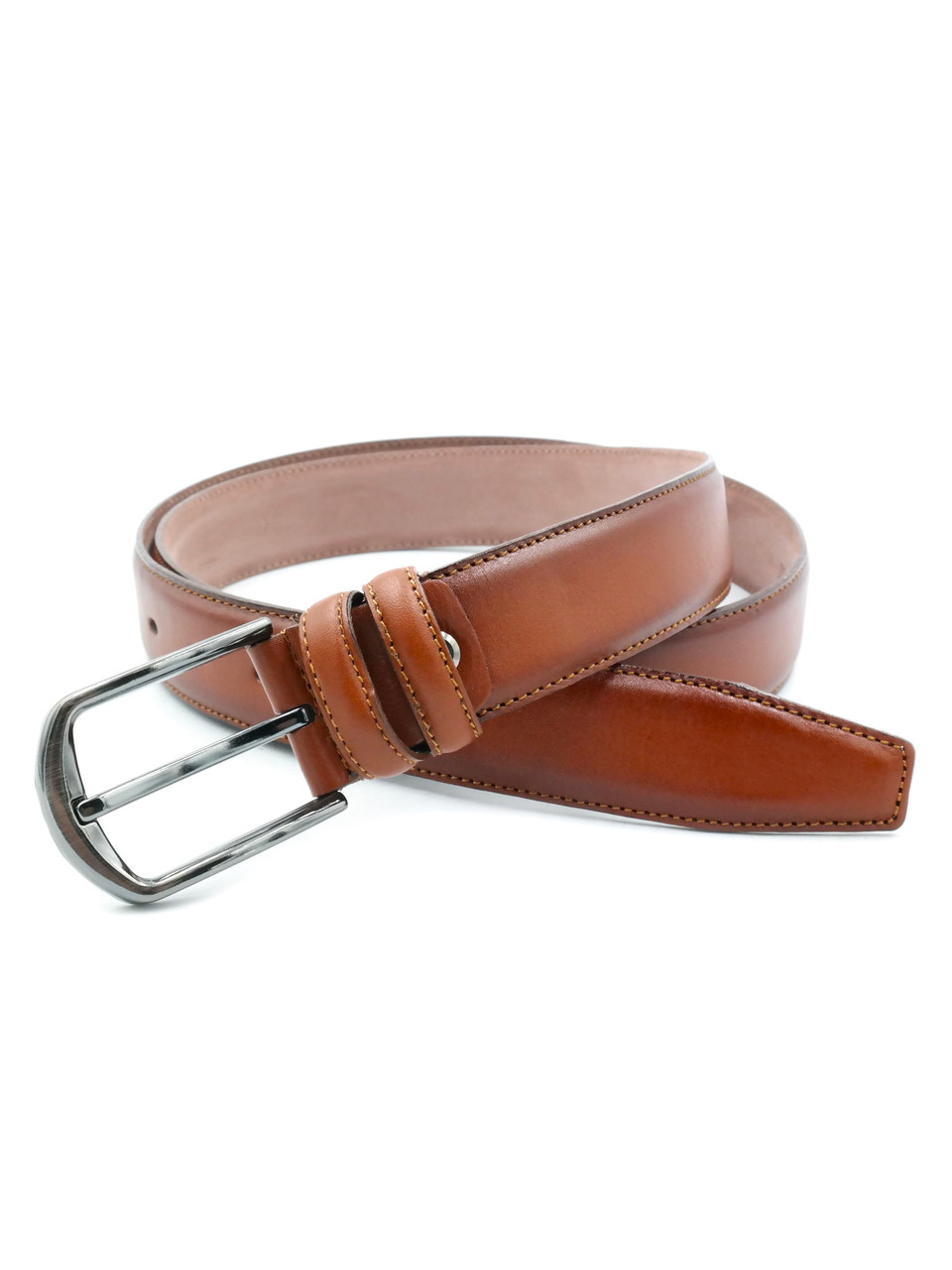 Шкіряний чоловічий ремінь Коричневий 3,5 х 110,115,120 см Weatro lmn-tur-35k-0021, фото 1