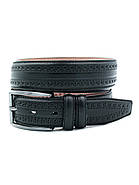 Шкіряний чоловічий ремінь Чорний 3,5 х 110,115,120 см Weatro lmn-tur-35k-0017, фото 3