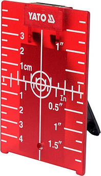 Пластина прицільна для нівеліра червона YATO 105х 75х 3,2 мм [400]
