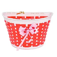 Кошик плетений дитячий велосипедний 12" Червоний ORG