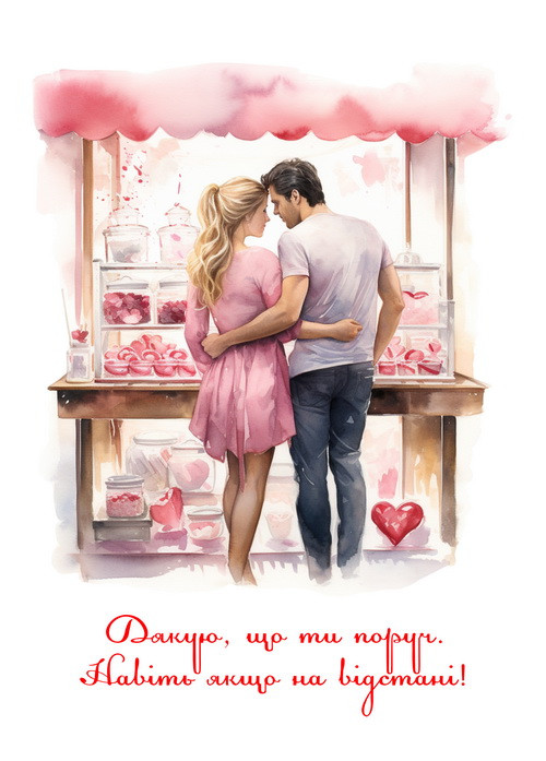 Валентинка "Дякую що ти поруч"