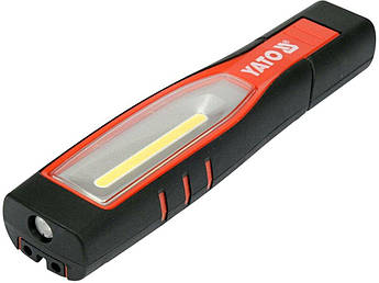 Лампа світлодіодна для майстерні YATO; 3.7 В акумулят. Li-Ion, 4 режими, 2 гачки, заряд.USB пристрій