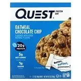 Quest Nutrition, Протеїновий батончик, вівсянка та шоколадна крихта, 4 батончики по 60 г (2,12 унції)