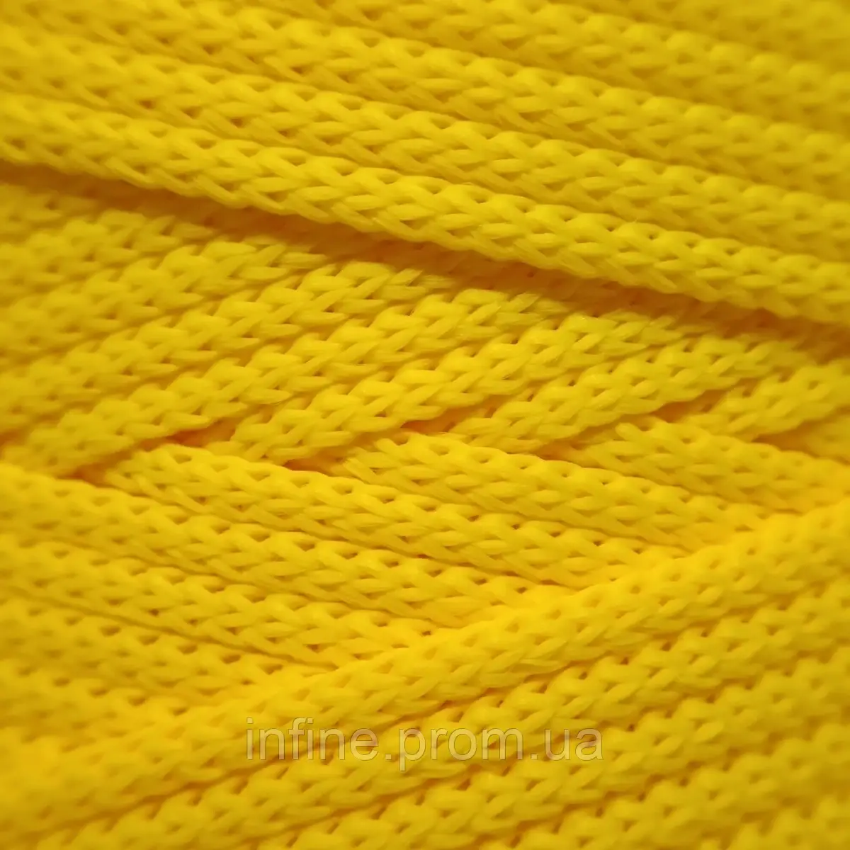 Жёлтый темный вязаный шнур 2 мм бобина 200м - фото 1 - id-p2093143615