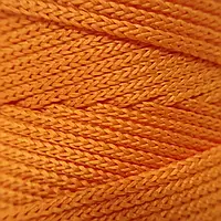 Оранжевый темный вязаный шнур 2 мм бобина 100м