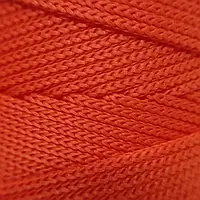 Морковный вязаный шнур 2 мм бобина 100м