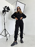 Женский спортивный костюм двойка худи + штаны весна осень базовый Черный, бежевый, графит, мокко