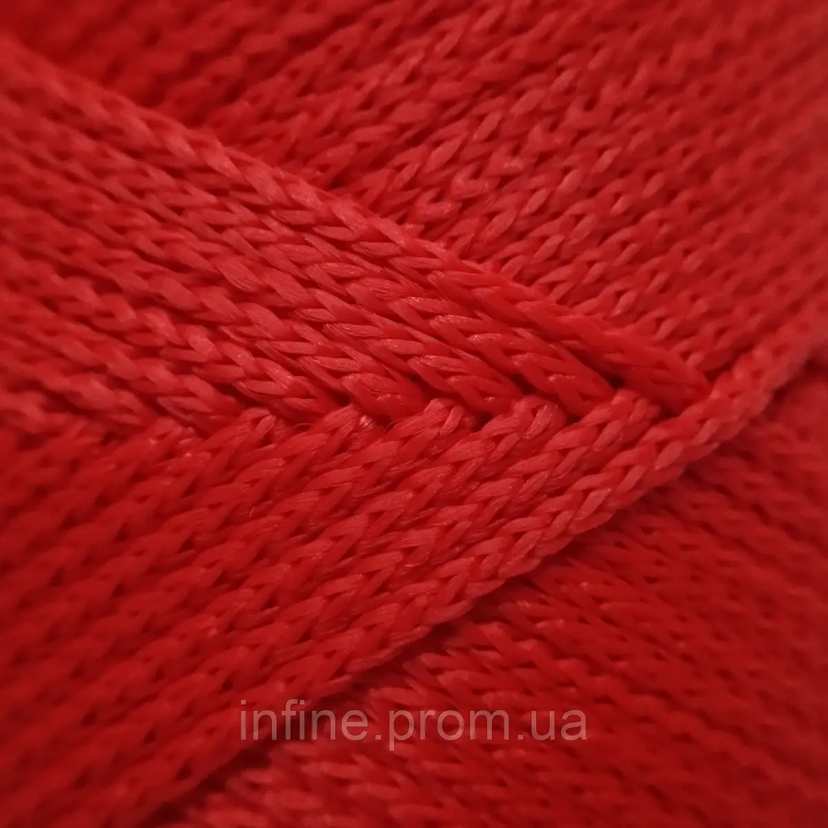 Красный светлый вязаный шнур 2 мм бобина 500м - фото 1 - id-p2093143706