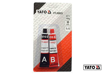 Клей 2-компонентний епоксидний YATO: схоплення- 20-30хв, повна міцність-24год, в тюбиках по 28г [24]