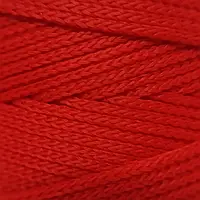 Красный вязаный шнур 2 мм бобина 500м