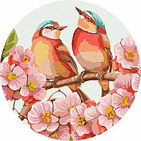 Картина раскраска по номерам на холсте d-33см Идейка КНО-R1024 Весеннее цветение