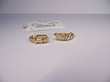 Золоті жіночі сережки з діамантами, вага 3,15 г., фото 4