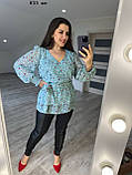 Блуза жіноча шифонова батальна 833 вл, фото 3