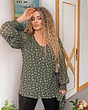 Блуза жіноча шифонова батальна 833 вл, фото 4