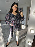 Блуза жіноча шифонова батальна 833 вл, фото 5