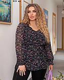 Блуза жіноча шифонова батальна 833 вл, фото 8