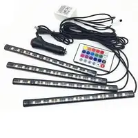 Универсальная светодиодная LED подсветка HR-01678 Цветная подсветка для авто с микрофоном