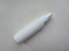 100 мл/24мм флакон Циліндр білий Поліетилен HDPE з білим спреєм 24 мм, пляшка пластикова, тестер, атомайзер, фото 2