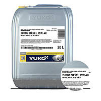 Масло моторное YUKO 20 л TURBO DIESEL 15W-40 API CD/SF