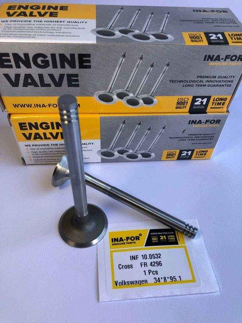 Клапан впускний для Volkswagen Passat B3 B4 Transporter T4 1,6 Tdi 1,9 Tdi 2,4 Tdi 2,5 Tdi 34 мм 8 мм 95,1 мм, фото 1