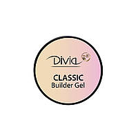 Гель для наращивания ногтей Divia Classic Builder Gel Di1716 GS01 - Clear 14 г. Прозрачный