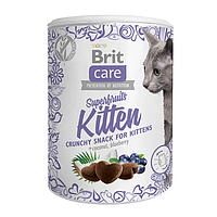 Ласощі для кошенят Brit Care Crunchy Cracker Superfruits 100 г - курка, кокос і чорниця
