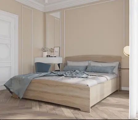 Ліжко двоспальне Марго Дуб сонома + трюфель, фото 2