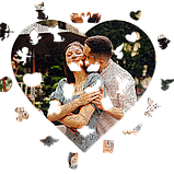 Середній Фігурний Дерев'яний Фото Пазл Woods Story За Вашим Фото Серце L, фото 2