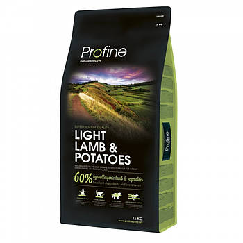Сухий корм для собак із зайвою вагою з ягням Profine Light Lamb 15 кг