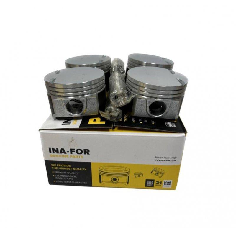 Поршень з пальцем Chery Amulet/Chery E5 / Chery Arrizo 3 1.6 +0.25 (ком-кт 4 шт) (INA-FOR INF80.1104), фото 1
